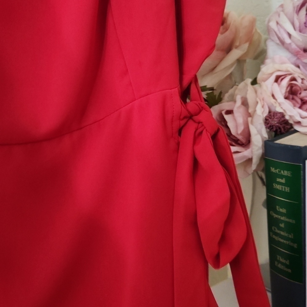 Romantic Red Sleeveless Mini Dress XXL Date Night Y2K Concert Party - Picture 12 of 12